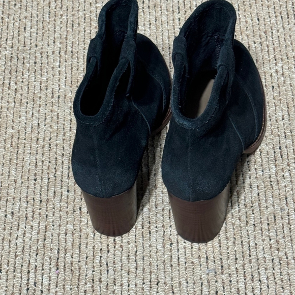 Splendid Lakota Suede Ankle Booties Size 7 Women's Black Leather Distressed - Picture 6 of 10